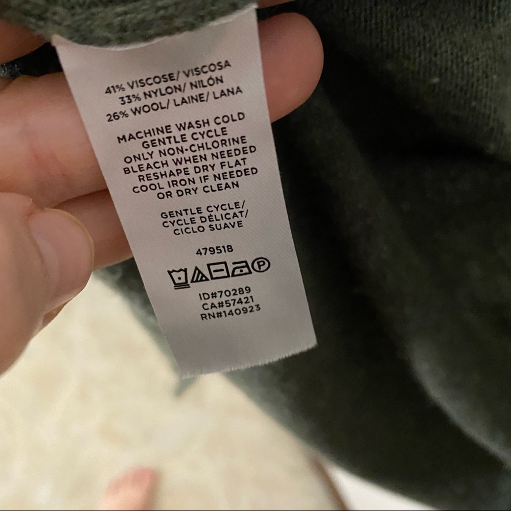 LOFT Green Draped Open Cardigan XS - Picture 7 of 10
